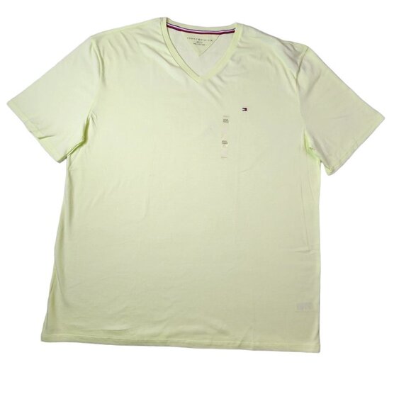 Tommy Hilfiger Men's V-Neck Solid T-shirt Flag‎ Logo Essential Tee Size XXL - Picture 1 of 3
